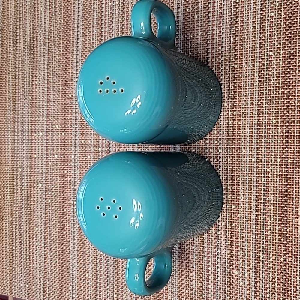 Fiesta Turquoise Range top salt and pepper shakers